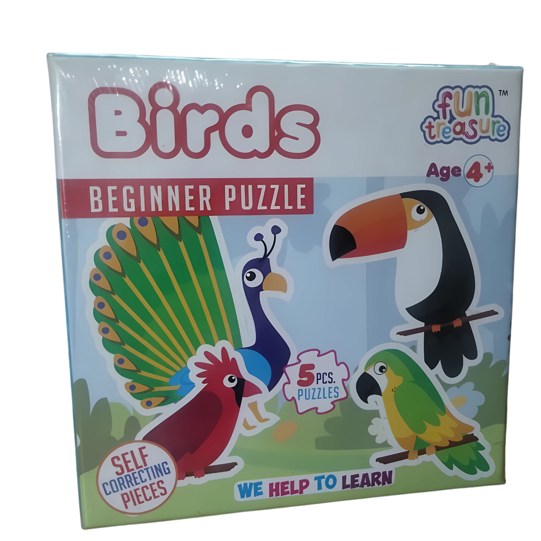 Beginner Puzzle – Colorful Educational Set, 5pcs with 4 sheets