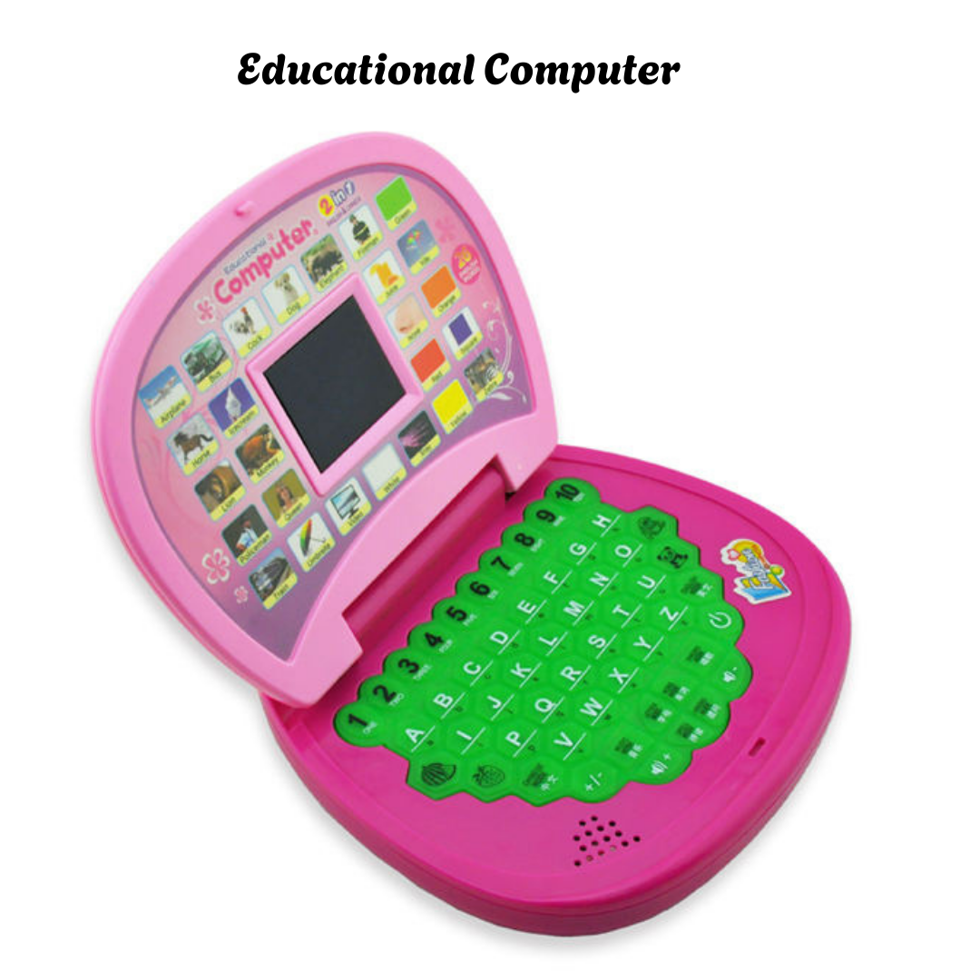 Pink Educational Computer Laptop - 2 in 1 Learning
