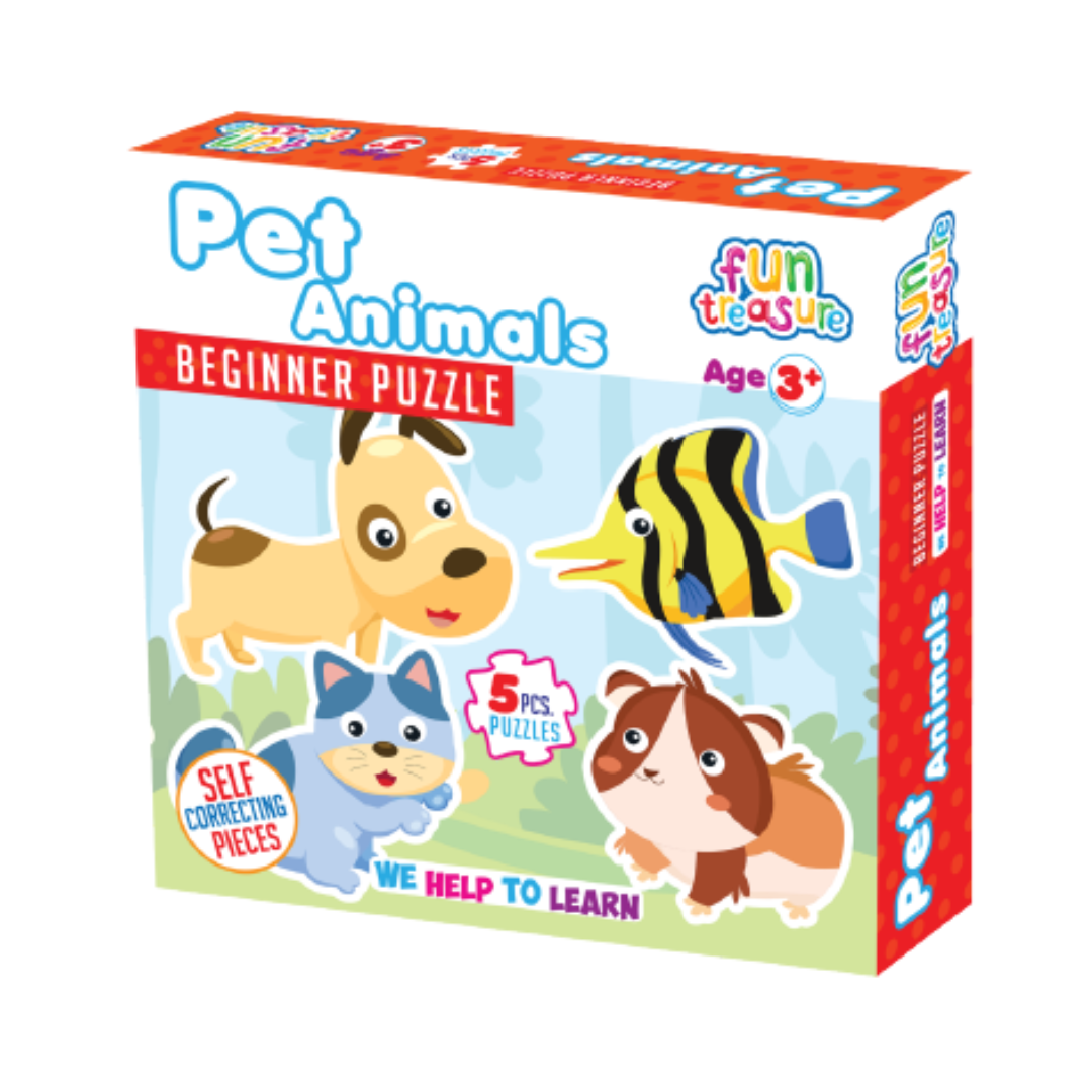 Beginner Puzzle – Colorful Educational Set, 5pcs with 4 sheets