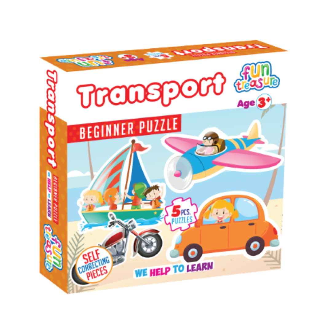 Beginner Puzzle – Colorful Educational Set, 5pcs with 4 sheets