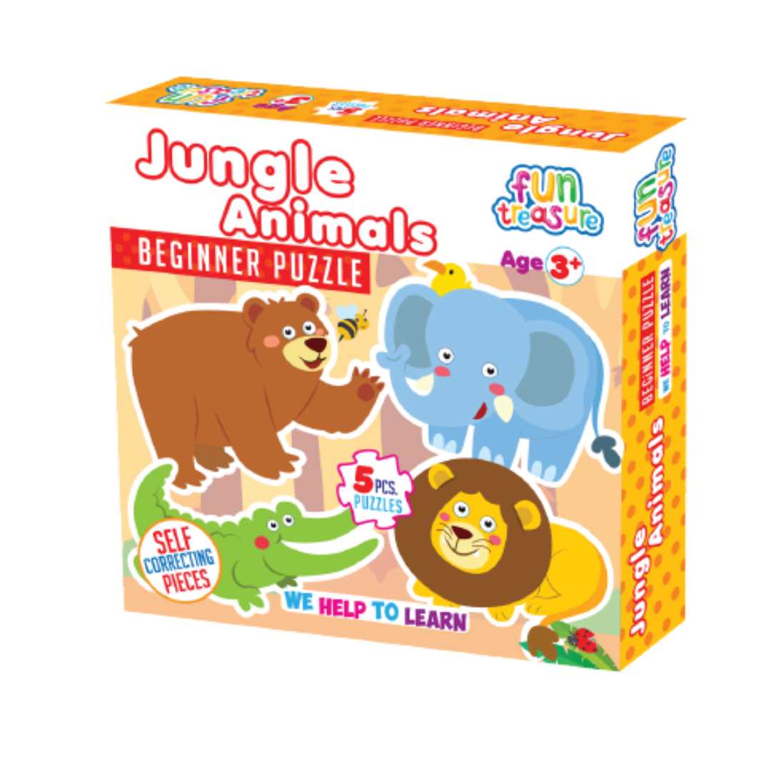 Beginner Puzzle – Colorful Educational Set, 5pcs with 4 sheets