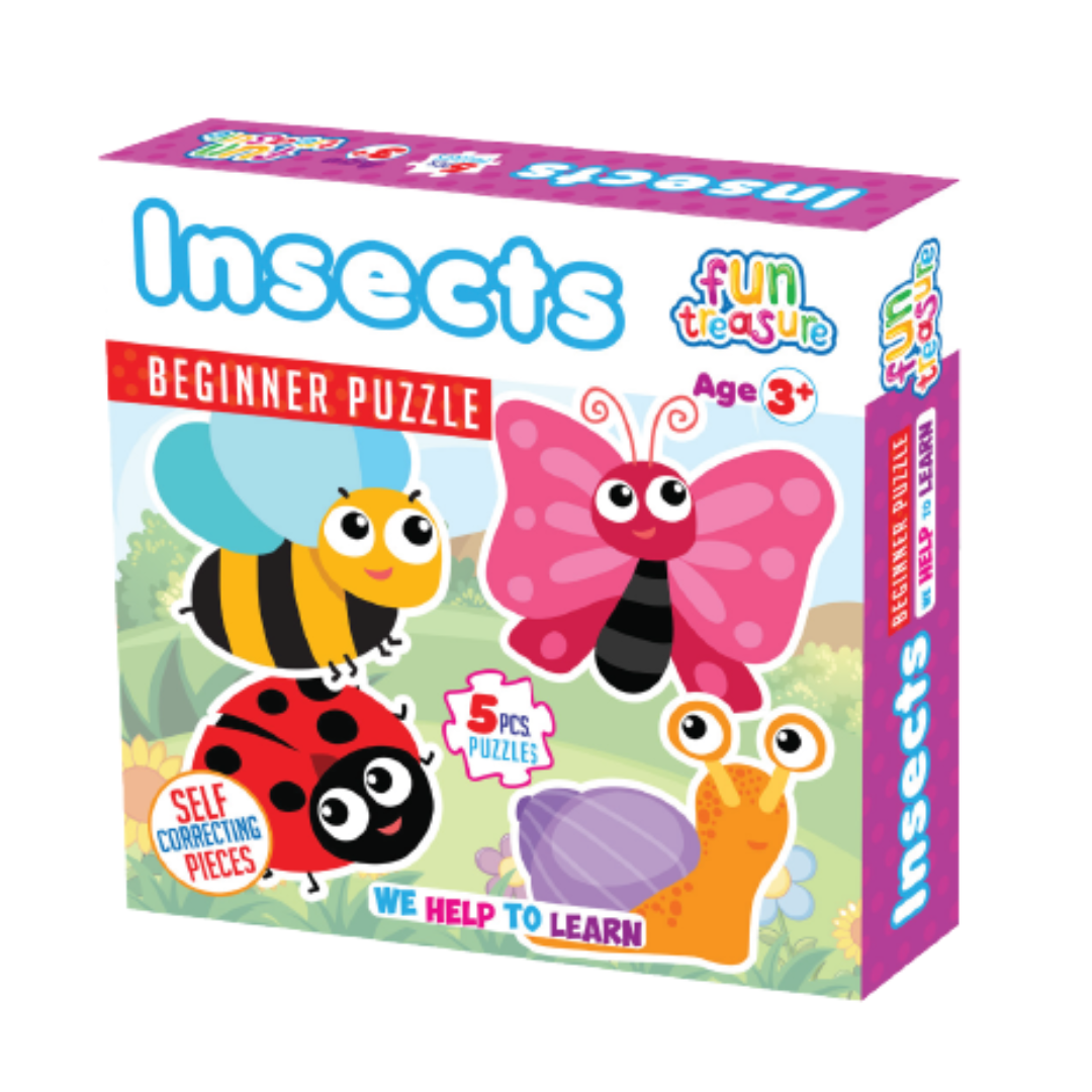 Beginner Puzzle – Colorful Educational Set, 5pcs with 4 sheets